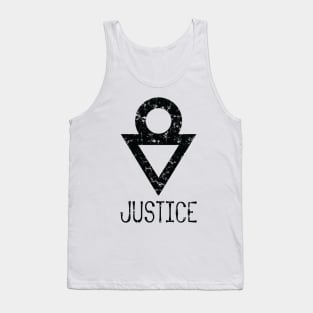 African Adinkra Symbols "Justice" Black Colour. Tank Top